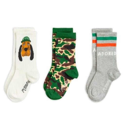 Mini Rodini Bloodhound 3-pack socks