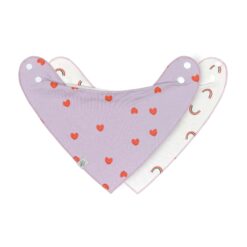 Lassig Bandana Heart Lavender 2-pack