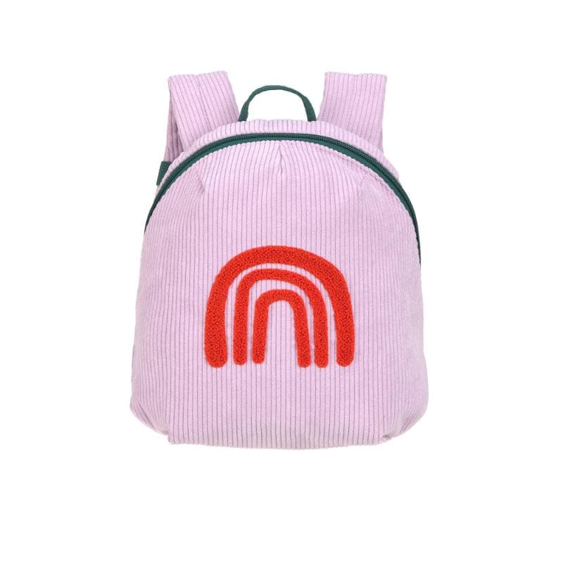 Lassig Tiny Backpack Cord Little Gang Rainbow lilac