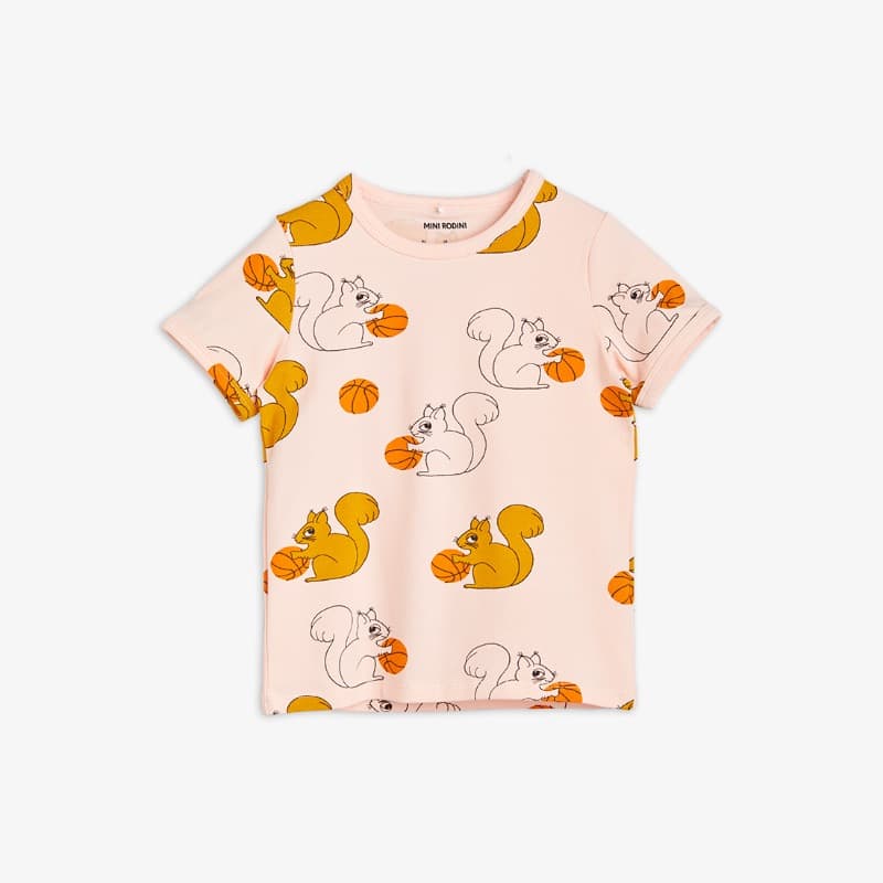 Mini Rodini Squirrel tee Pink