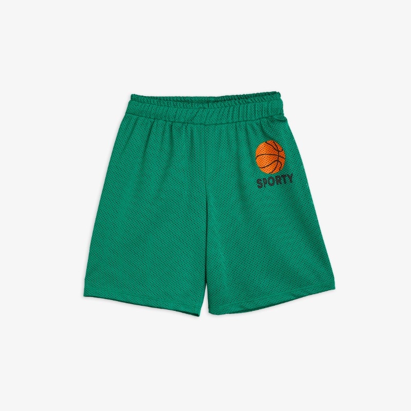 Mini Rodini Basket mesh sp shorts green