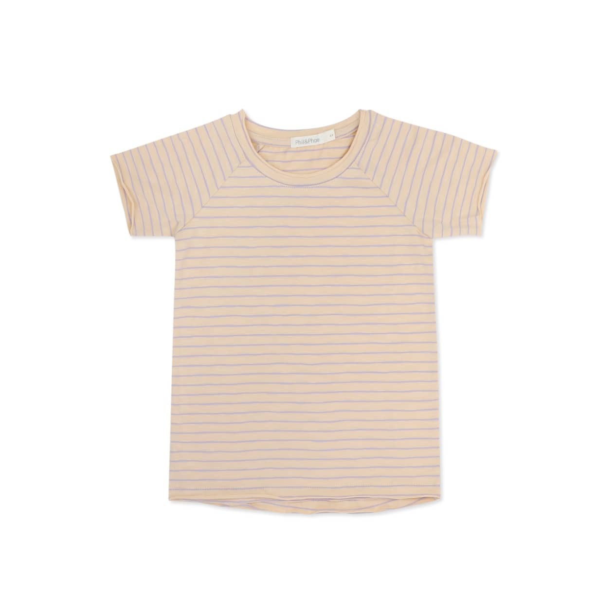 Phil & Phae Raglan tee stripes pop lilac