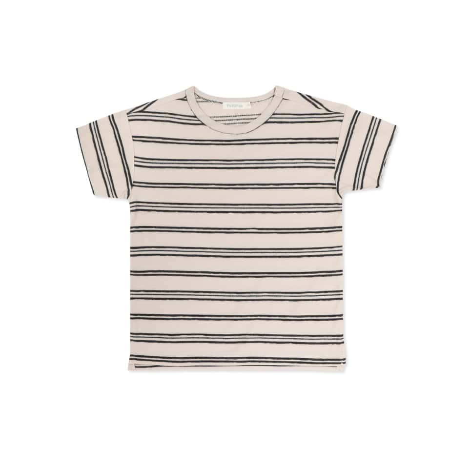 Phil & Phae Oversized tee textured stripes shell