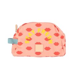 Piupiuchick beauty bag light pink red lips