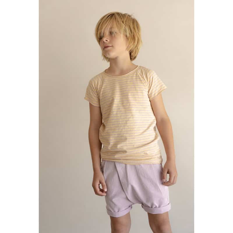 Phil & Phae Twill fold-over shorts lilac sky