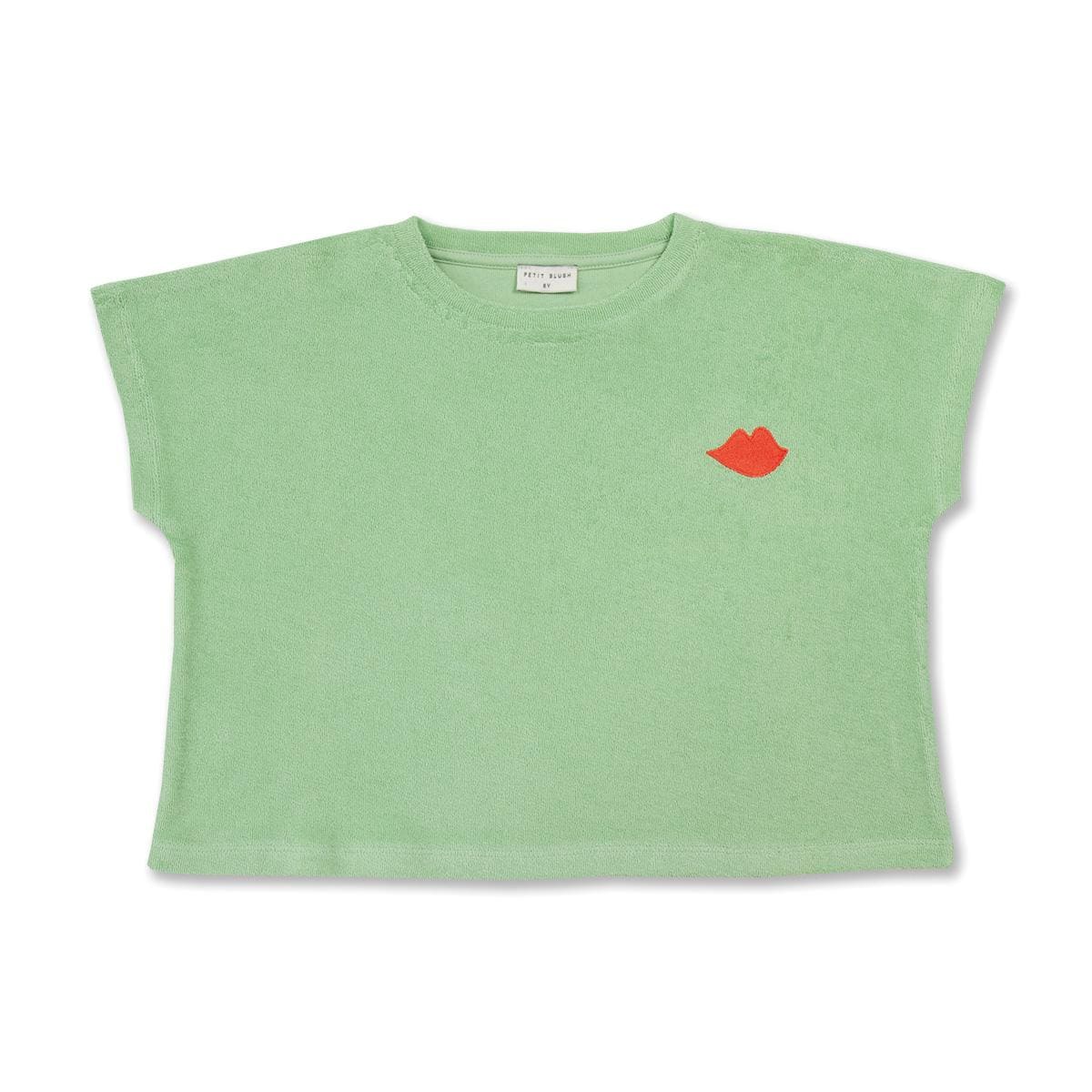 Petit Blush Towel KISS Tee Quiet Green