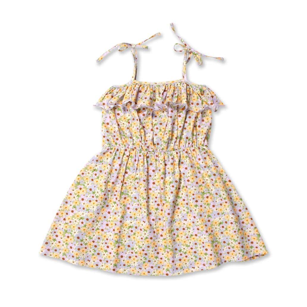 Petit Blush Summer Ruffle Dress Flowers