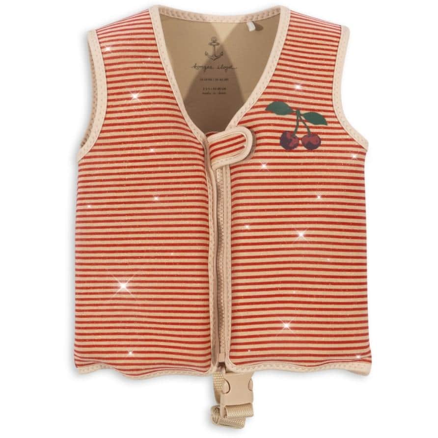 Konges slojd Float vest Glitter stripe cherry