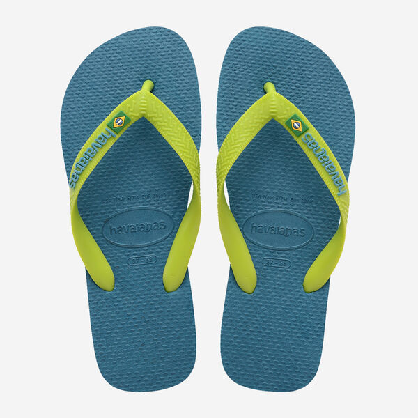 Havaianas Brasil Logo Kids Amazonite Blue