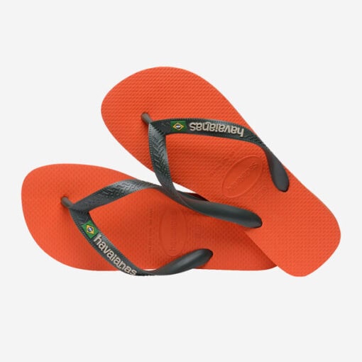 Havaianas Brasil Logo Kids Sunset Orange