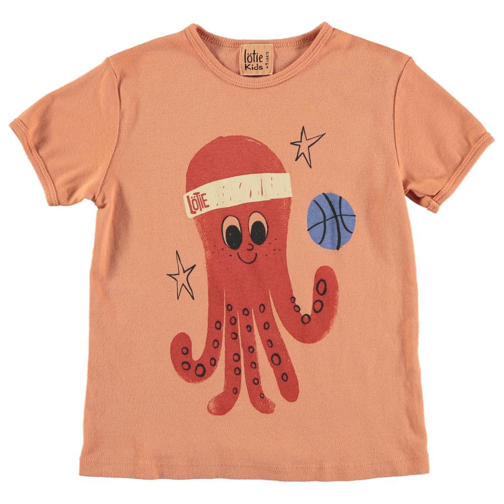 lotiekids Retro shirt Octopus Peach