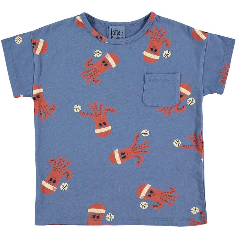 lotiekids t-shirt Octopuses Blue