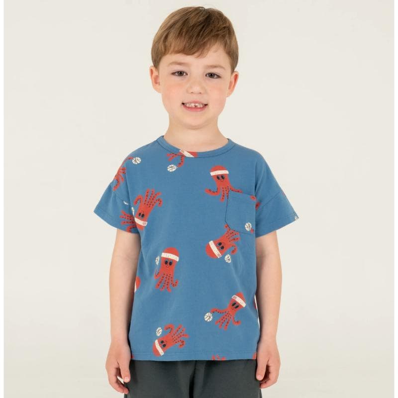 lotiekids t-shirt Octopuses Blue