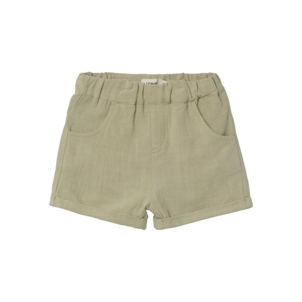 Lil Atelier Fin Loose Shorts Moss Gray