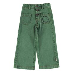 piupiuchick Flare trousers washed green denim