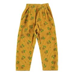 piupiuchick Trousers Yellow mustard with flowers allover