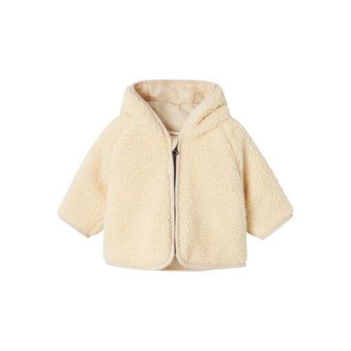 Lil Atelier Nalo Loose Sherpa Jacket Sandshell