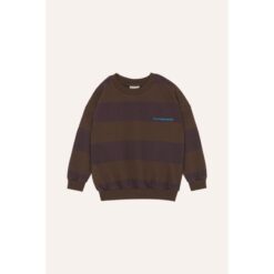 The Campamento Brown Stripes Oversized Sweatshirt