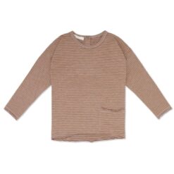Phil & Phae Drop-shoulder longsleeve stripes sepia brown