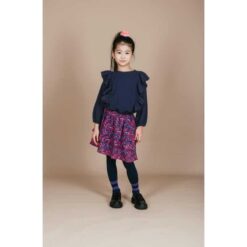 Petit Blush Layered Mini Skirt Blossom Plum
