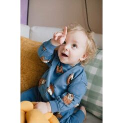 lotiekids Baby Sweatshirt Owl blue