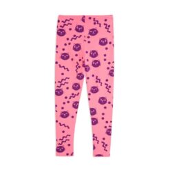 Mini Rodini Squiggly cats leggings pink