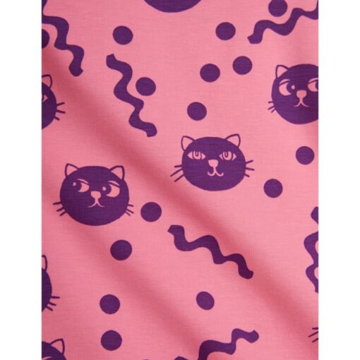 Mini Rodini Squiggly cats leggings pink - Afbeelding 2