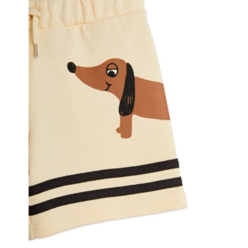 Mini Rodini Dog stripes sweatshorts Beige - Afbeelding 2