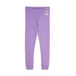 Mini Rodini Solid rib leggings purple
