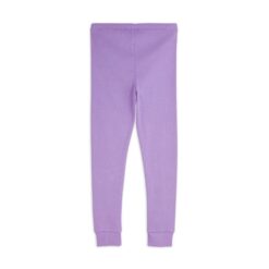 Mini Rodini Solid rib leggings purple
