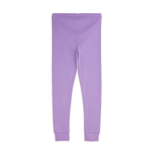 Mini Rodini Solid rib leggings purple