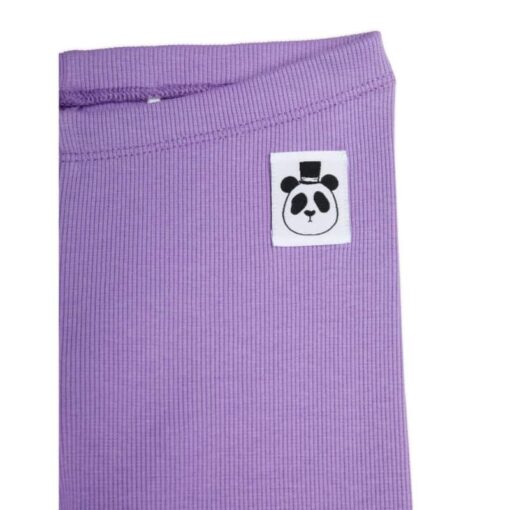 Mini Rodini Solid rib leggings purple - Afbeelding 2