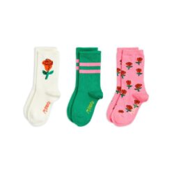 Mini Rodini Roses 3-pack socks