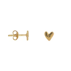 Bibi Camille Mini Heart Stud Earring Gold Plated
