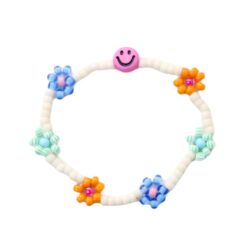 Love Issue Armbandje Daisy smiley green orange blue