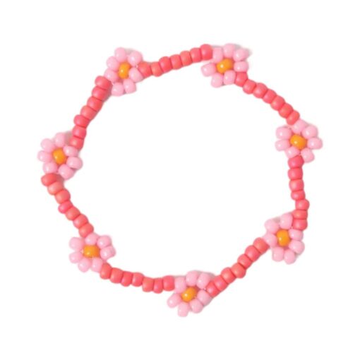 Love Issue Bracelet Daisy vermilion red/pink
