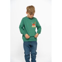 THE NEW Sweatshirt Hamburger Bottle Green