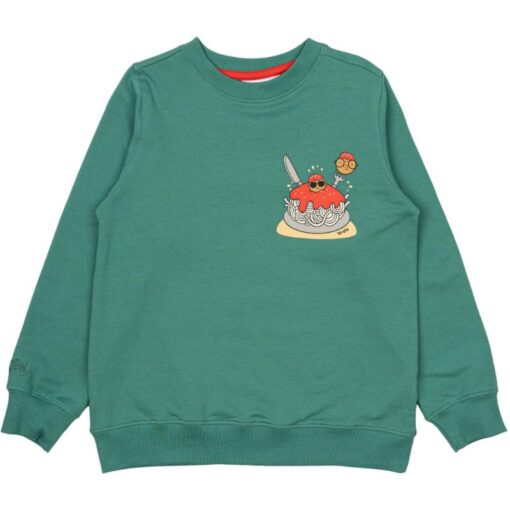 THE NEW Sweatshirt Hamburger Bottle Green