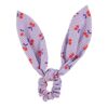 Piupiuchick scrunchie purple & white checkered cherries