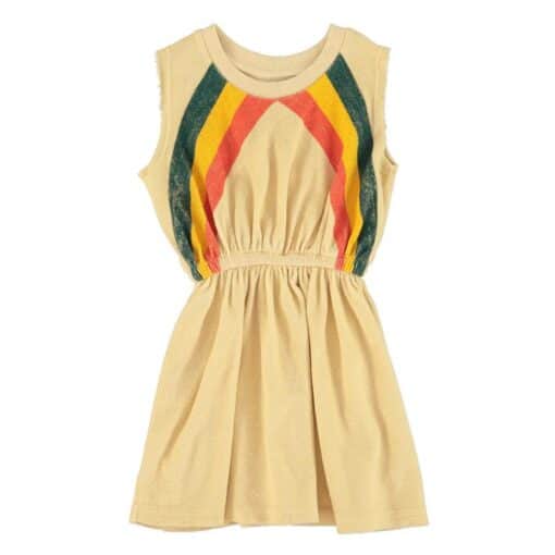 piupiuchick short dress sand multicolor stripes