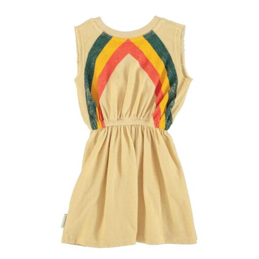 piupiuchick short dress sand multicolor stripes