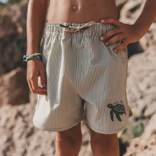 Salted Stories Seersucker Swimshort Green Bay - Afbeelding 2