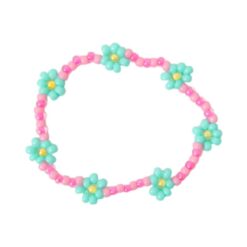 Love Issue Armbandje Daisy luminous pink/ocean blue