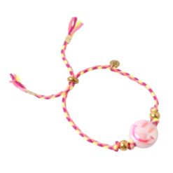 Love Issue Armbandje Happy smiley bright pink