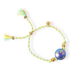 Love Issue Armbandje Happy smiley darkblue green