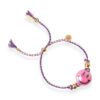 Love Issue Armbandje Happy smiley fuchsia purple