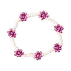 Love Issue Armbandje Daisy smiley shiny pink
