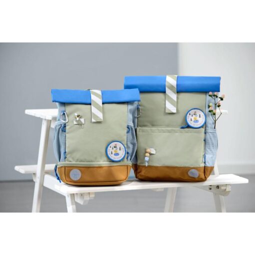 Lassig Medium Rolltop Backpack Sunny Explorer Green Blue - Afbeelding 7