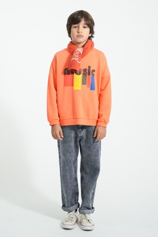 piupiuchick Sweatshirt Orange MUSIC - Afbeelding 2