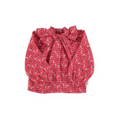 piupiuchick Blouse Pink checkered flowers
